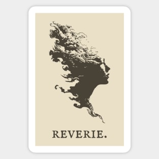 Reverie Silhouette of a Dreamer Illustration Sticker